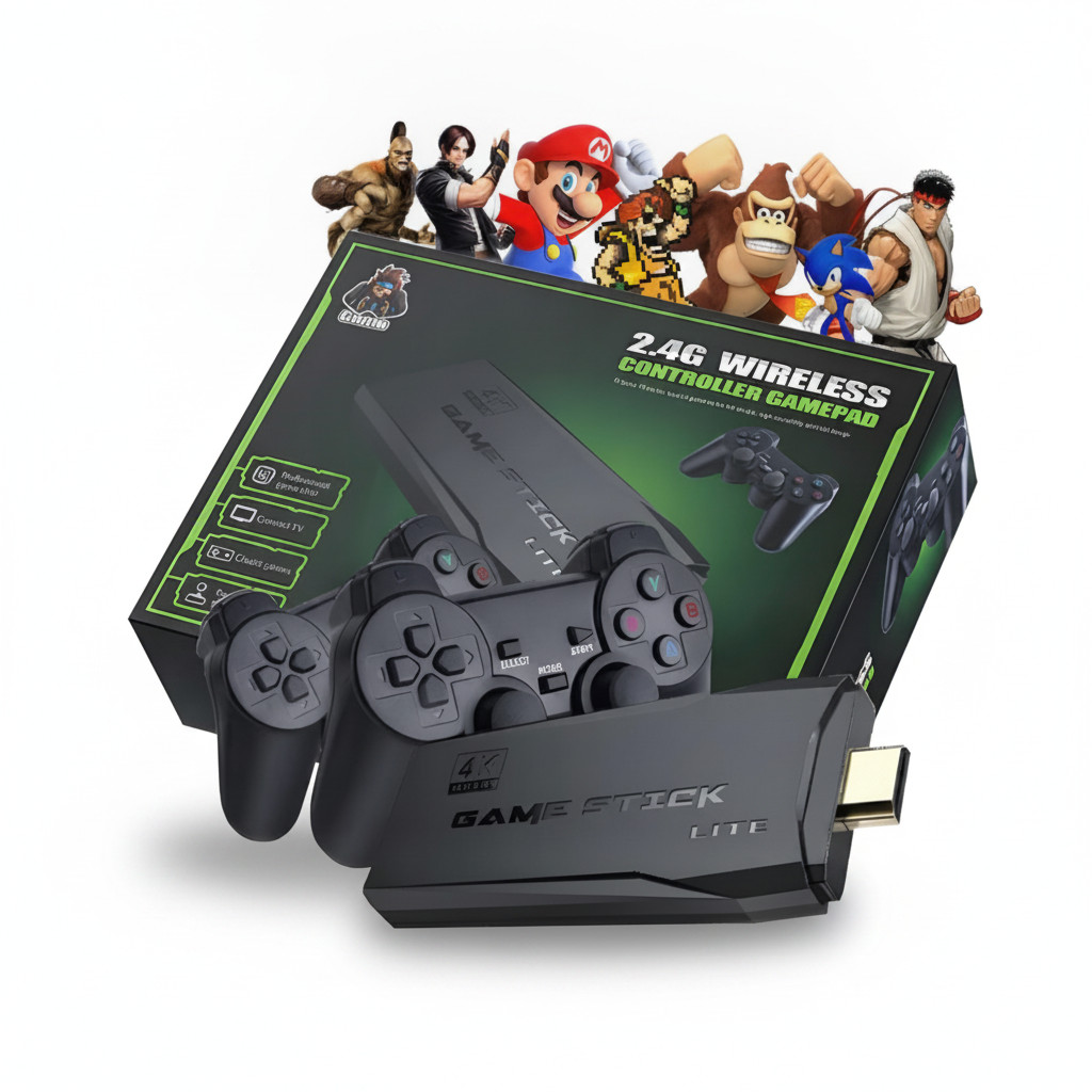 Mini Console Retrô HDMI 4K Wireless Premium 10.000 Jogos Clássicos Nostalgia Família Plug & Pla