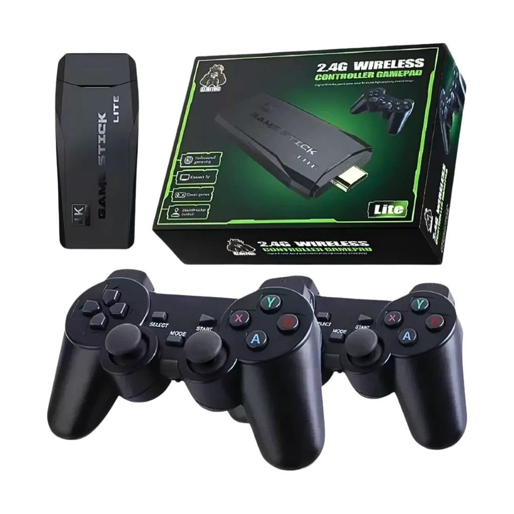 GAME STICK Retrô 2.4G Wireless Mini Game 64GB 20.000 Jogos sem Fio LH-68