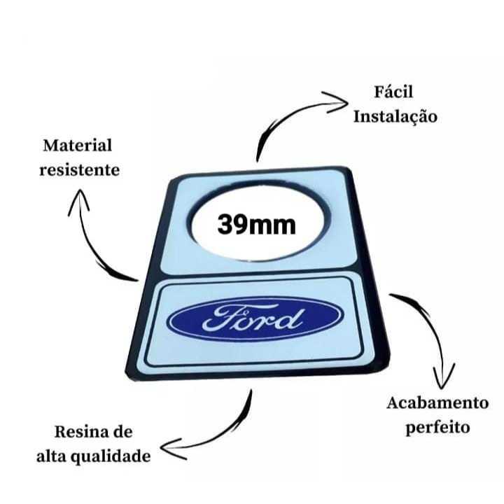 Par de Protetor de Fechadura Resinado Ford Prata (39mm)
