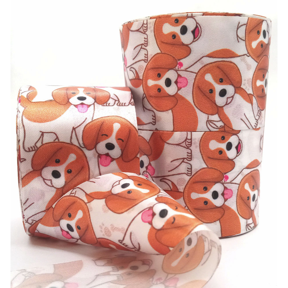 Fita de Cetim Beagle Dog  39mm x 10 metros  ref.6648