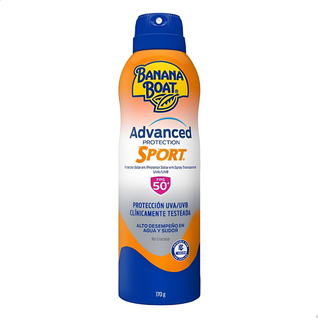 Protetor Solar Aqua Protect Sport Banana Boat FPS 50- 170 g Spray Filtro Solar Corpo