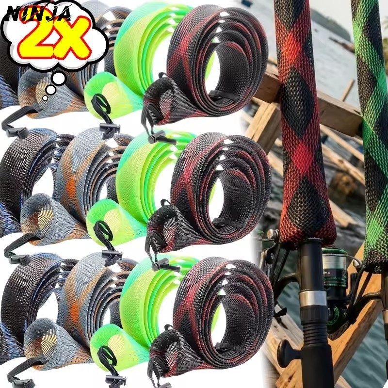 [Extreme] Capa Para Vara De Pesca Em Malha De 1/2 Unidades-170 Cm-Protetor De Rede Trançada-Corda De Cabide Fixa-Anti Ar