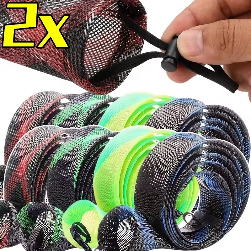 Capa Para Vara De Pesca De Malha De 1/2 Unidades-Protetor De Rede Trançada-170 Cm-À Prova De Umidade Respirável-Corte Fl