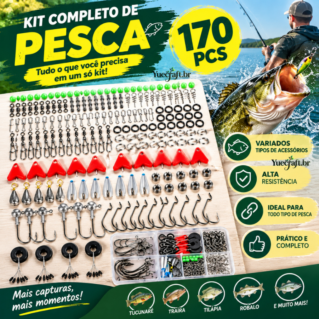 170 Pçs Ferramentas De Pesca Acessórios Kit Conjunto Com Caixa Anzóis Giratórios Chumbadas De Equipamentos Presente