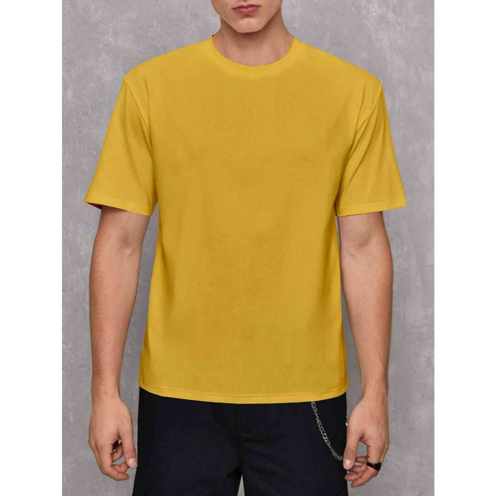 Camiseta Oversized Masculina Sem Estampa Simples Básica Estilosa Confortável Camisa Ombro Caido Man