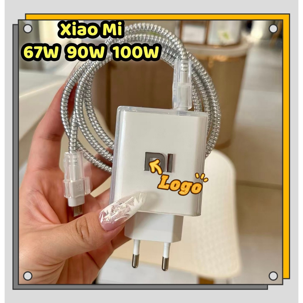 Capa Protetora Para Carregador Xiaomi 67W/90W/100W , Protetor De Cabo De Dados Branco , Resistente A Arranhões E Sujeira