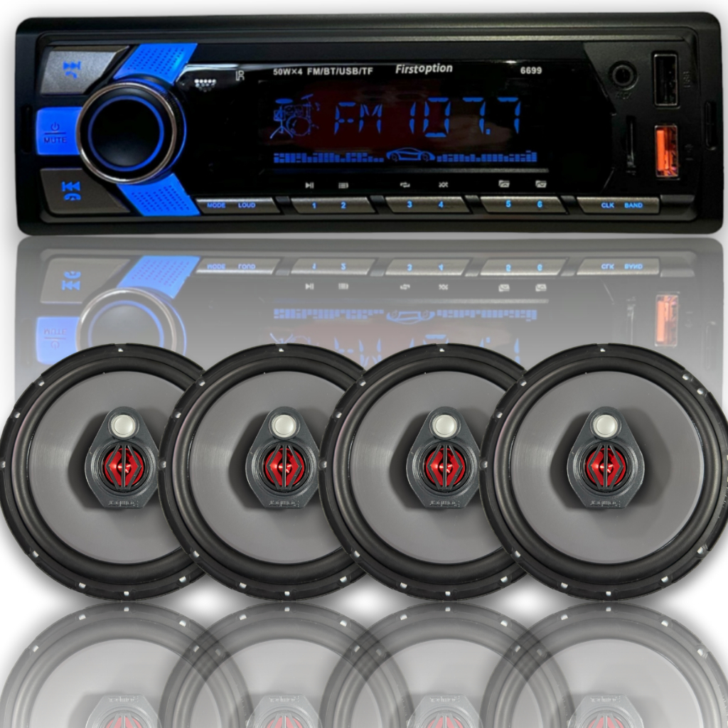 Som Mp3 Automotivo Bluetooth Com Par De Alto Falante Bomber