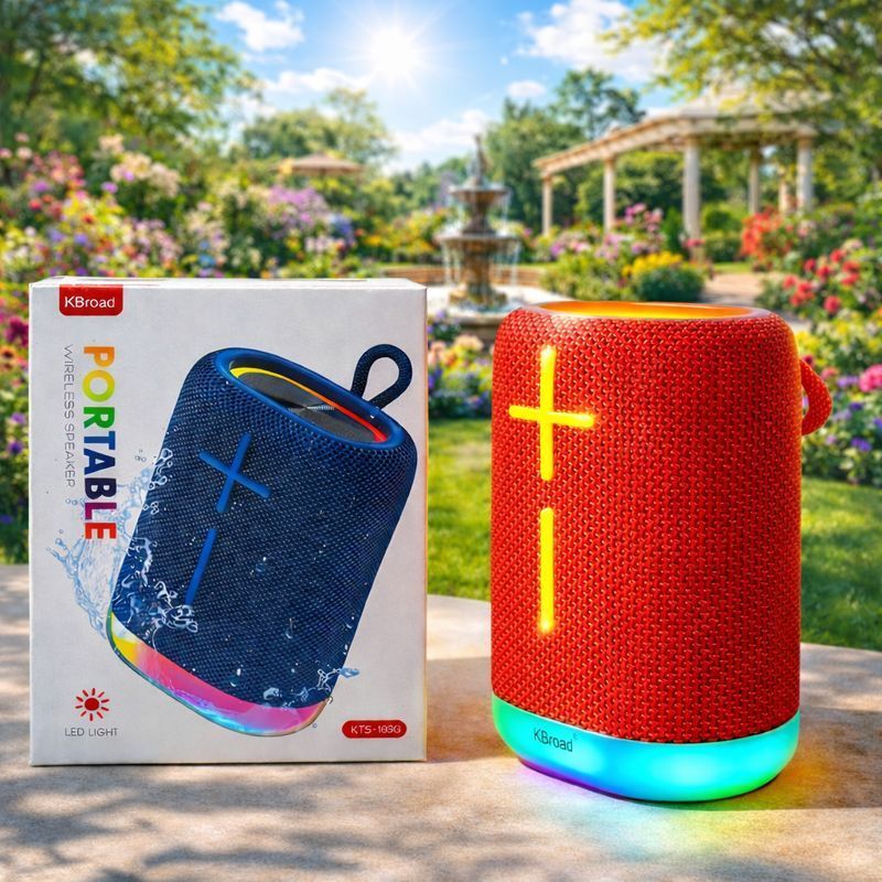 Caixinha De Som Bluetooth Portátil 5W RGB Speaker MP3 FM KTS-1828