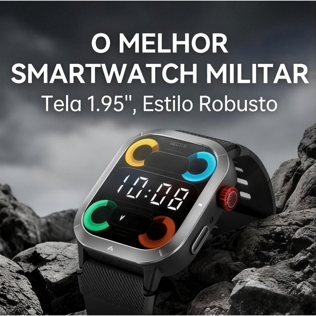 Haylou Bluetooth 5.3 Relógio Inteligente Esportivo Smart Watch IRON NEO 1.95