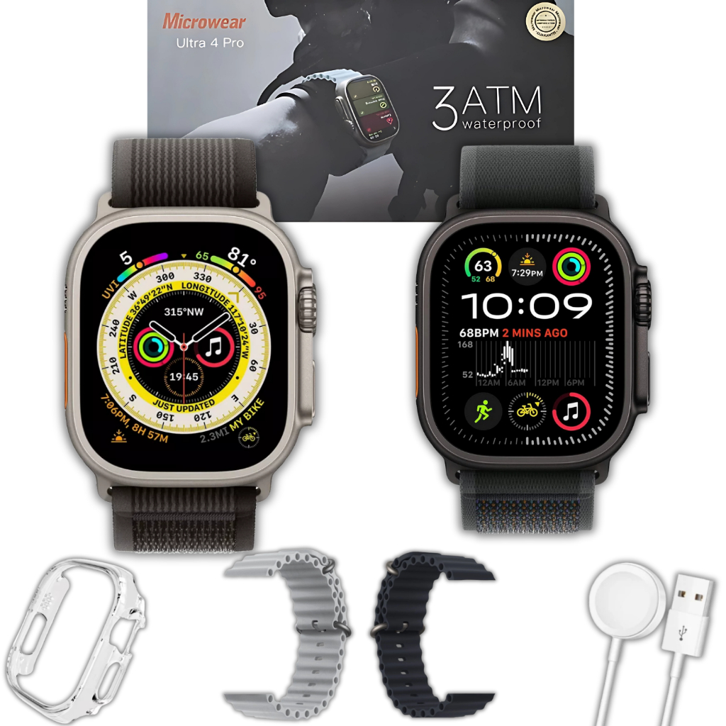 SmartWatch Ultra 4 PRO U4 49mm 3ATM Prova D'Água Serie10 Modo Esporte Microwear Lançamento 2025
