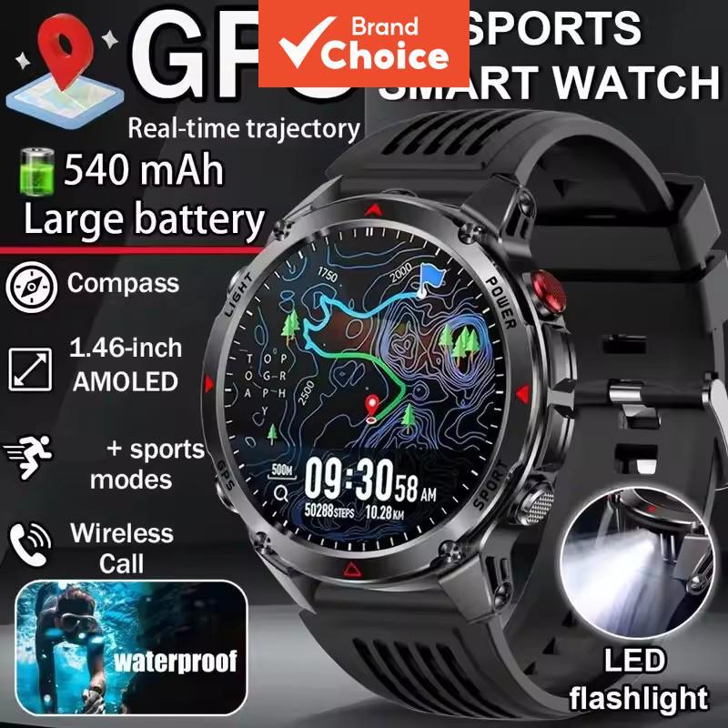Para Garmin Fenix8 novo smartwatch esportivo GPS masculino com bússola, bateria de 540mAh e resistência à água 3ATM