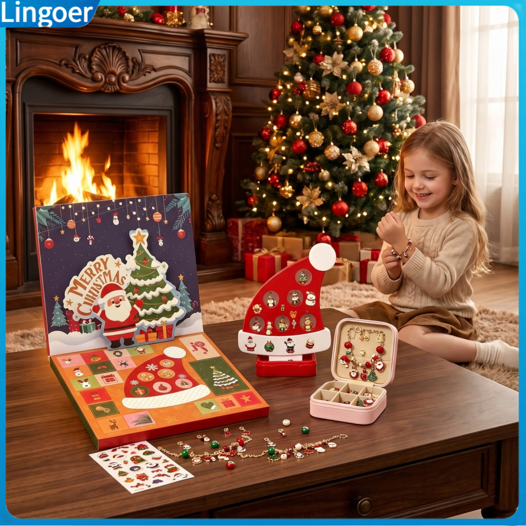 Christmas Countdown Advent Calendar 2026 for Girls – Diy Bracelet Making Kit with 24 Days of Charms Beads Holiday Jewe