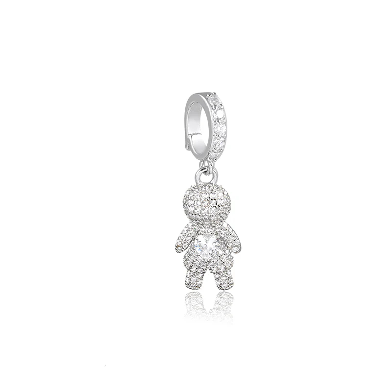 Pingente Menino Cristal em Ródio Branco • Joia Sentimental • Presente Especial para Mãe ou Avó
