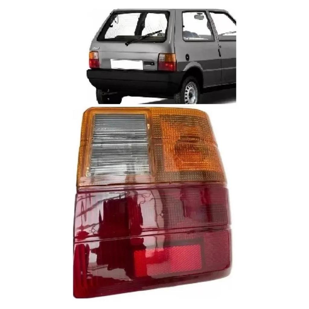 LANTERNA TRASEIRA TRICOLOR FIAT UNO MILLE FIRE ELECTRONIC SMART LADO ESQUERDO 1984 A 2004