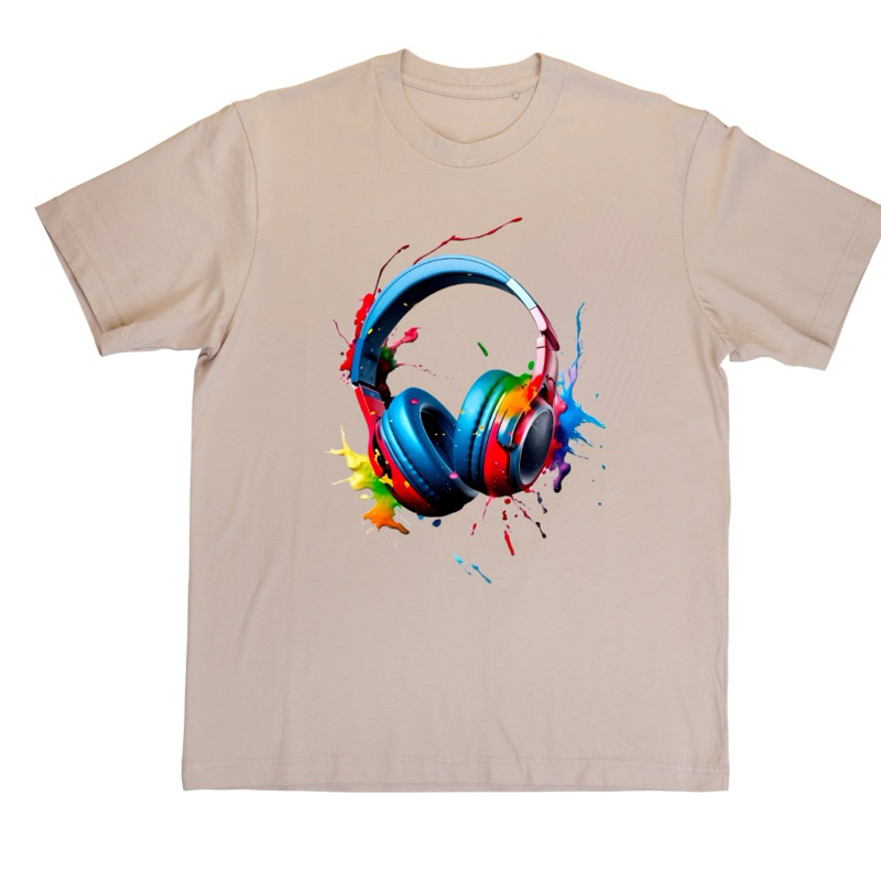 Camiseta Unissex Fone Headphone Música Game Colors Gamers Dj’s Adulto Plus Size