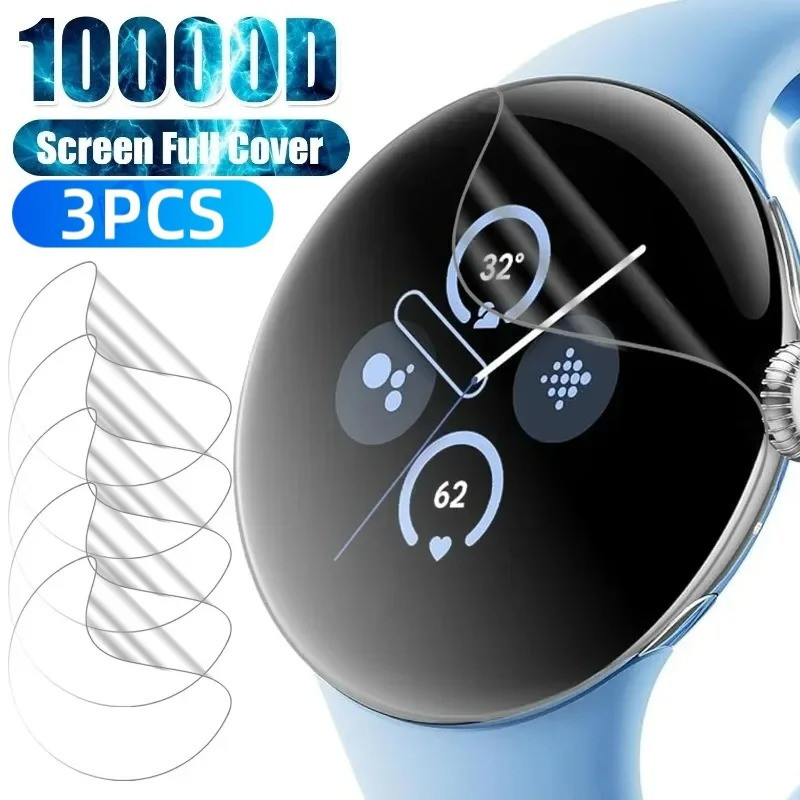 1-3 Unidades De Filme De Hidrogel Macio De Cobertura Completa Para Google Pixel Watch 5 4 45mm 41mm Transparente Anti Ar