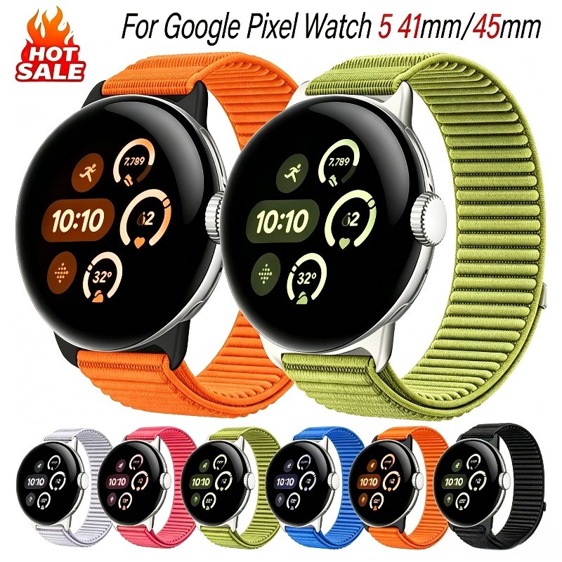 Pulseira De Nylon Para Google Pixel Watch 5 45mm 41mm Relógio 4/3 41/45mmm Esportiva 3 2 1 41mm