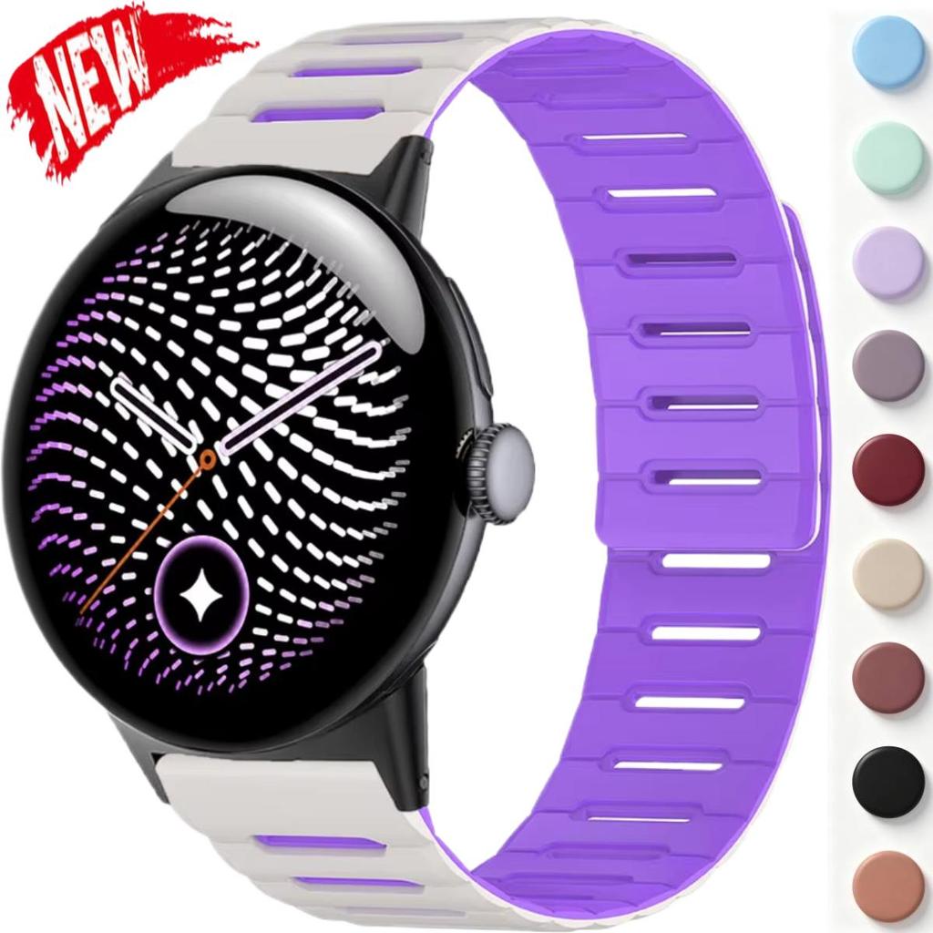 Pulseira Magnética De Silicone Para Google Pixel Watch 5 45mm 41mm Relógio 4/3 41/45mmm Esportes Magnéticos Substituível