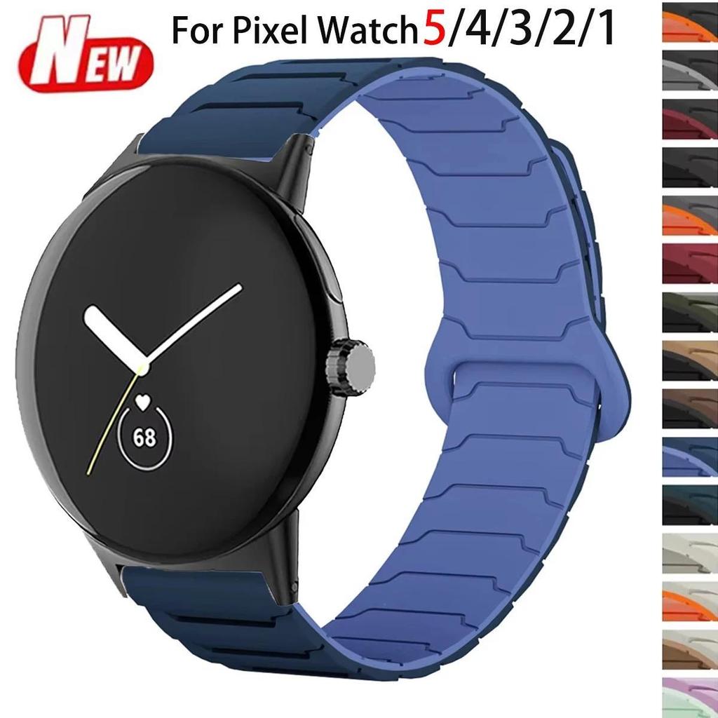 Banda De Laço Magnético Para Google Pixel Watch 5 45mm 41mm Relógio 4/3 Pulseira Esportiva De Dois Tons 4 3 41/45mm