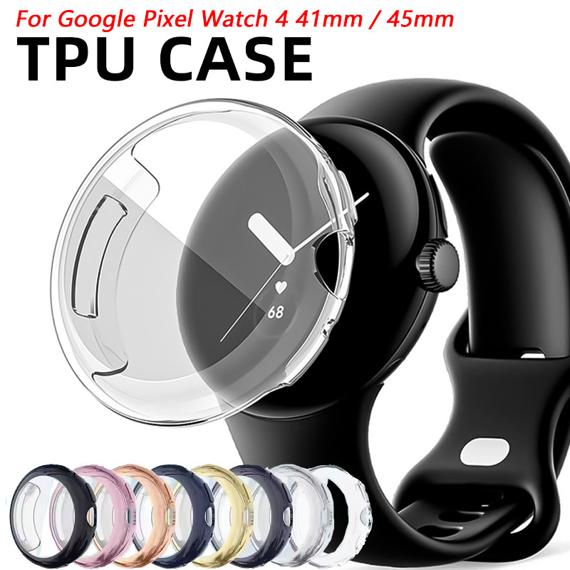 Capa Completa Para Relógio Google Pixel Watch 5 45mm 41mm Protetor De Tela De Smartwatch Inteligente 4 + Filme TPU Macio