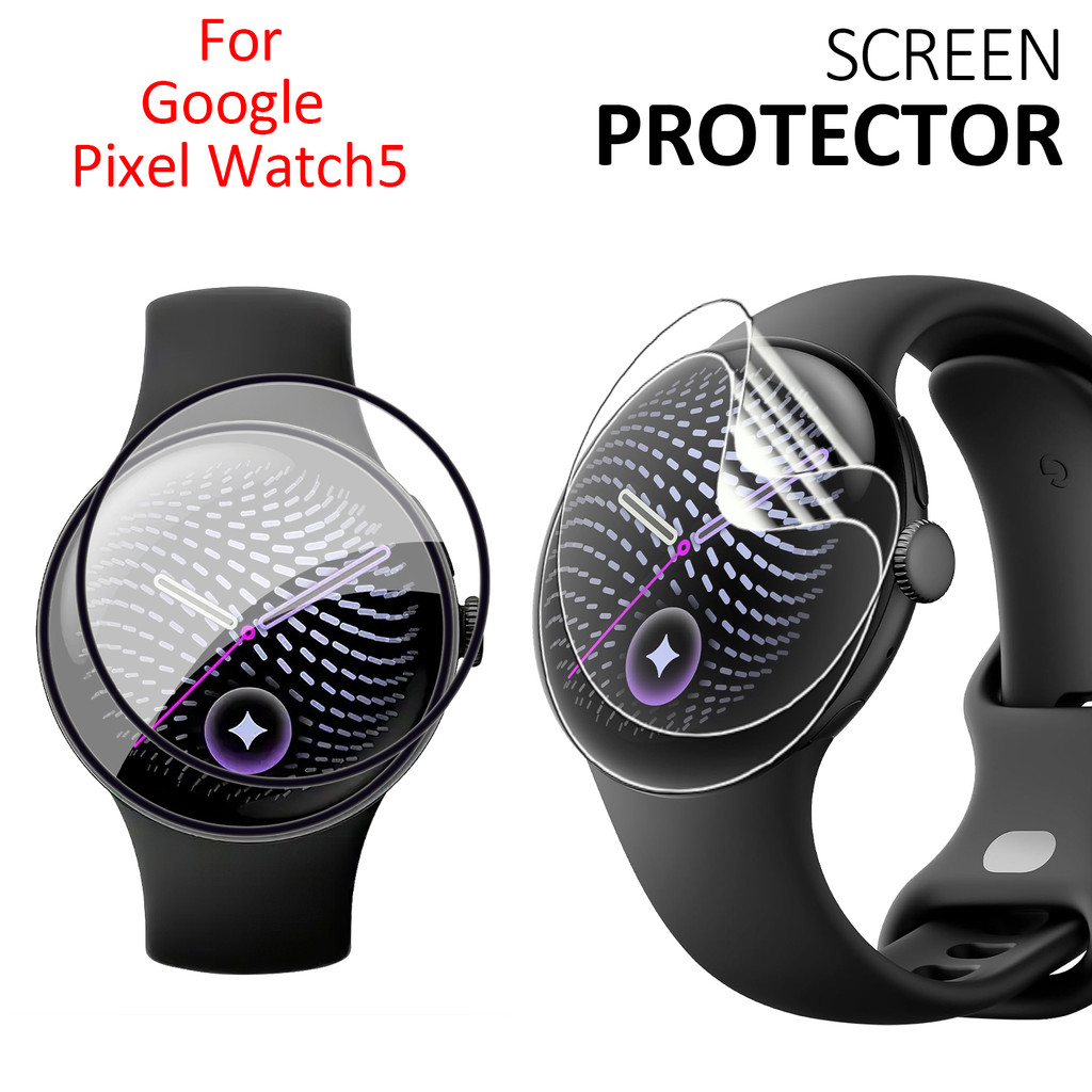 Filme Protetor De Tela De Hidrogel 3D Curvado Anti Arranhões PMMA TPU 1-5 Unidades Para Google Pixel Watch 5