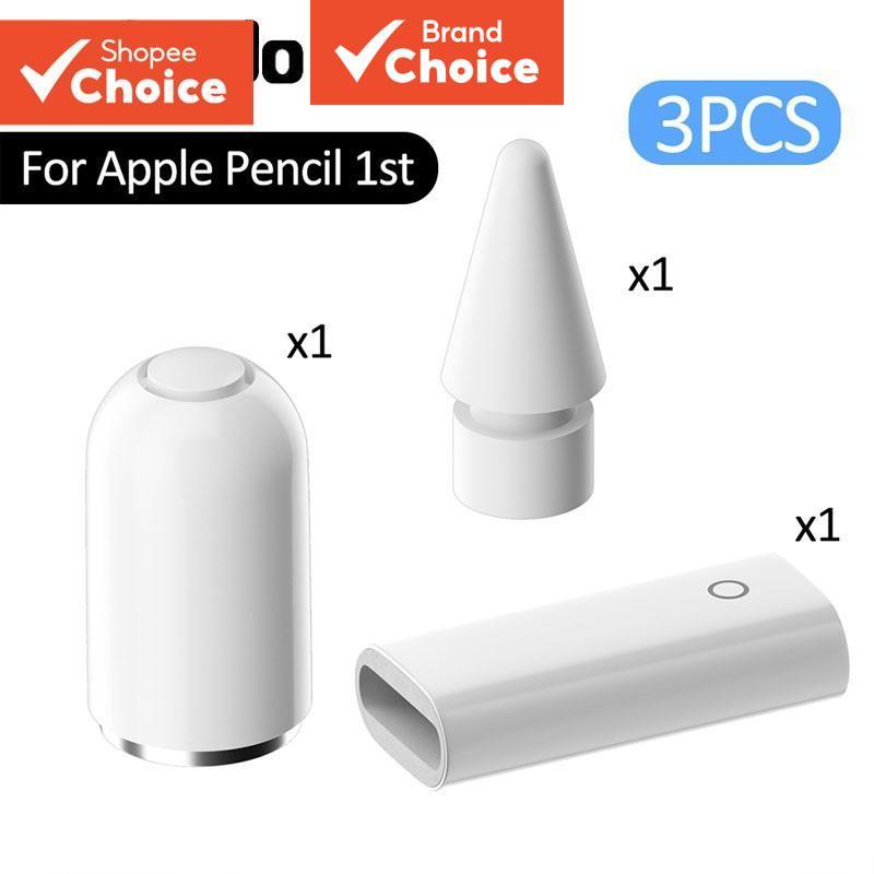 Para Kit Substituição Apple Pencil Stylus 1/2-Pontas Sobressalentes , Adaptador De Carregador E Tampa Magnética (3 Em