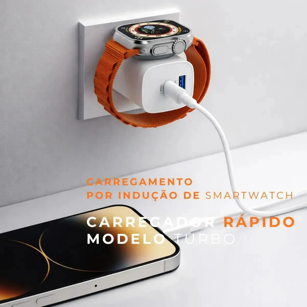 Carregador De Parede Turbo Para Iphone Apple Watch Peining