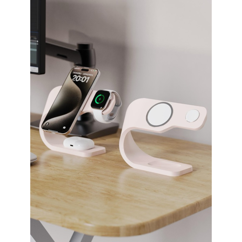 Base de Carregamento para iPhone e Apple Watch MagSafe Indução Suporte de Carregador