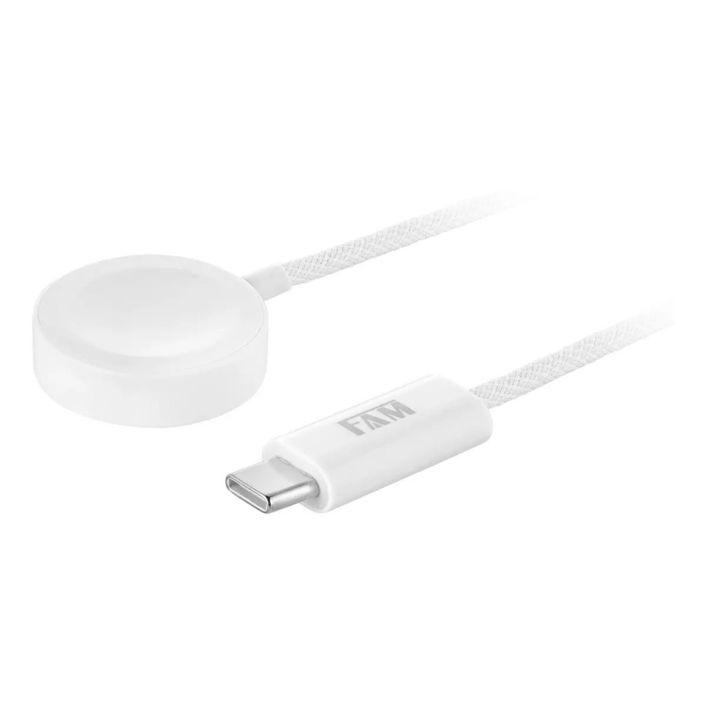 Carregador Indução Compatível com todos Apple Watch Fca-qw28 Original Fam - 15w Cor Branco
