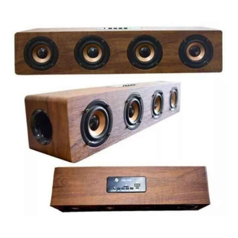 Caixa De Som Retro Madeira Volume Alto 20w Com Bluetooth Rádio Portátil