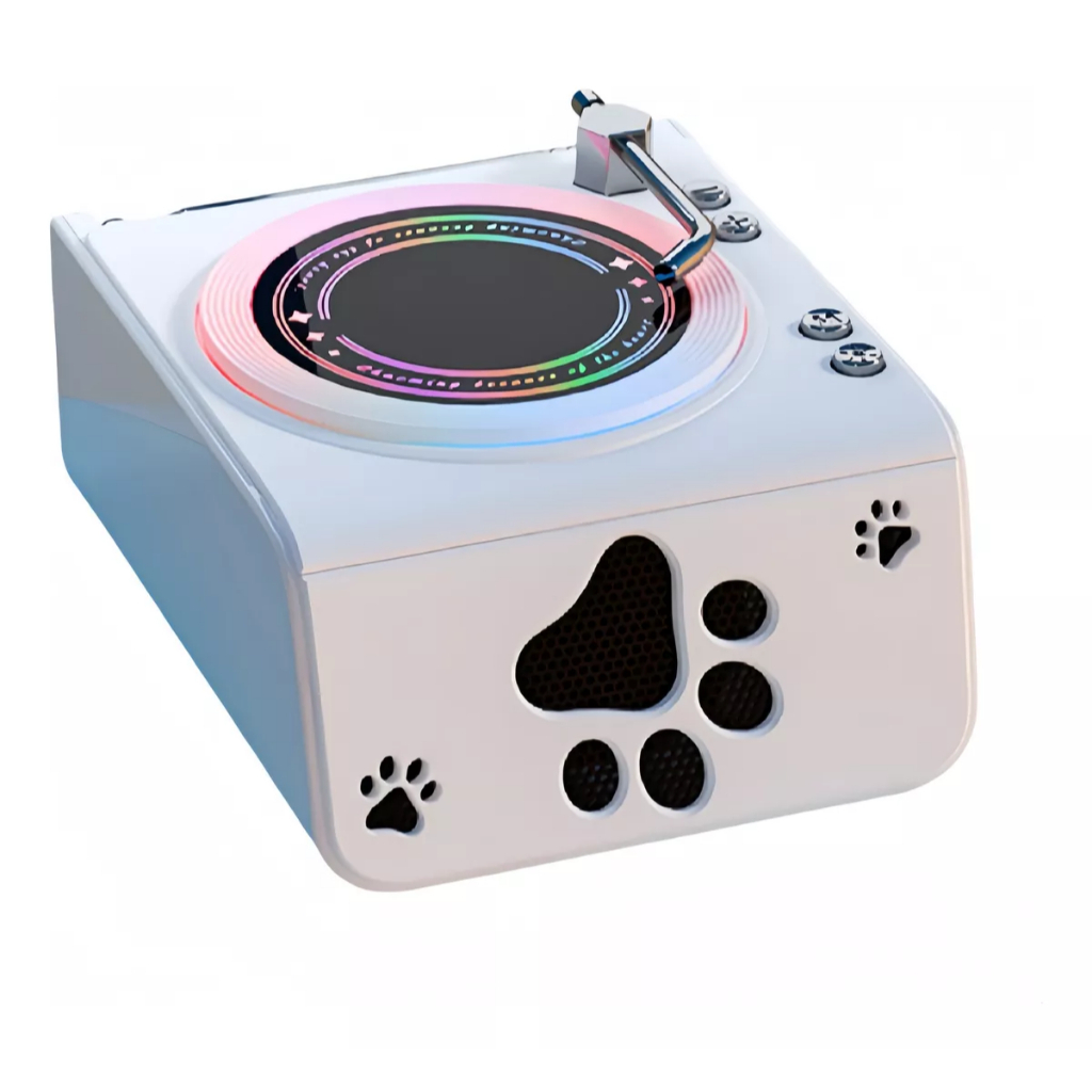 Mini Retro Alto-Falante Bluetooth Portátil Discos De Vinil Retro Com Luz RGB - EL-1067 - Eletromex - Oriente