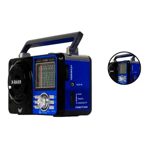 Rádio Retro Portátil Fm Am Usb Aux Lanterna