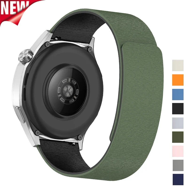 Pulseira Magnética de 20mm/22mm para Samsung Galaxy Watch 4/5/6/7/Gear S3/Active2, Pulseira de Silicone para Huawei GT4