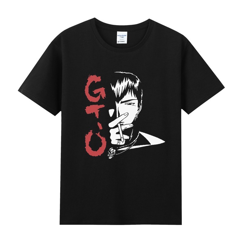 Camiseta Masculina GTO Great Teacher Onizuka Estampa Retrô Anime Confortável Estilosa Moderna Moda Casual