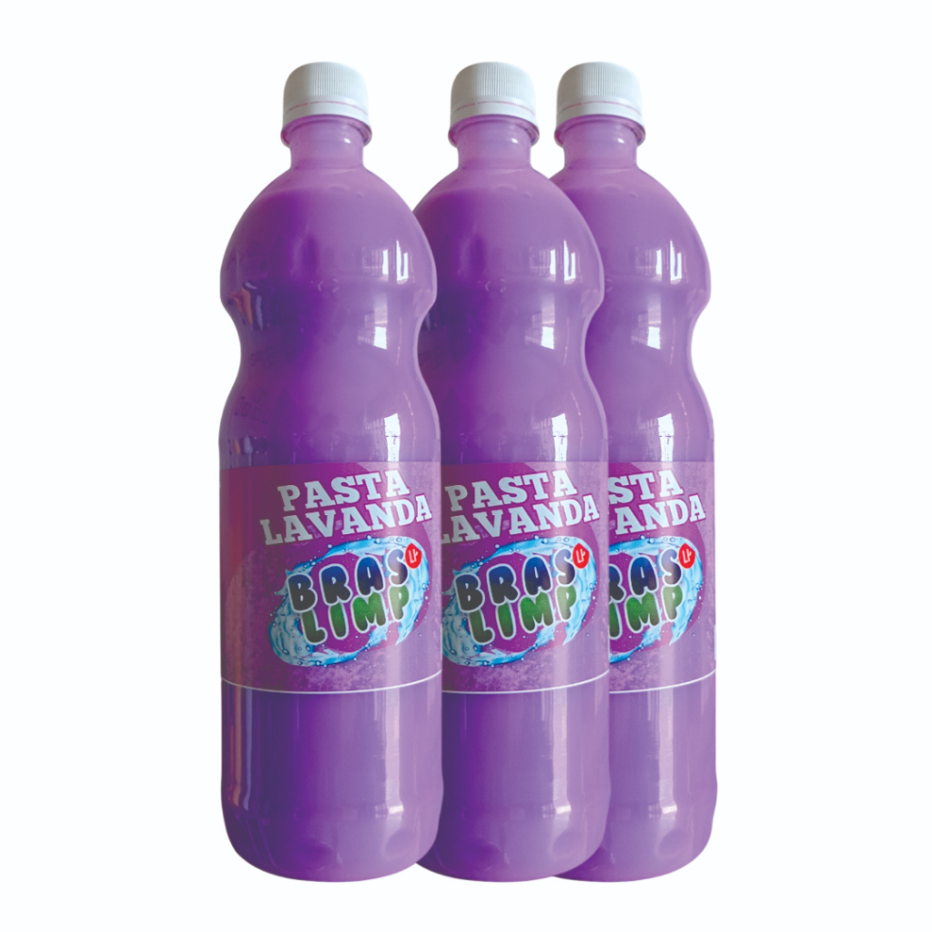 Kit 3 Pastas de Lavanda Bras Limp 1L | Limpeza Pesada Alto Rendimento Concentrada