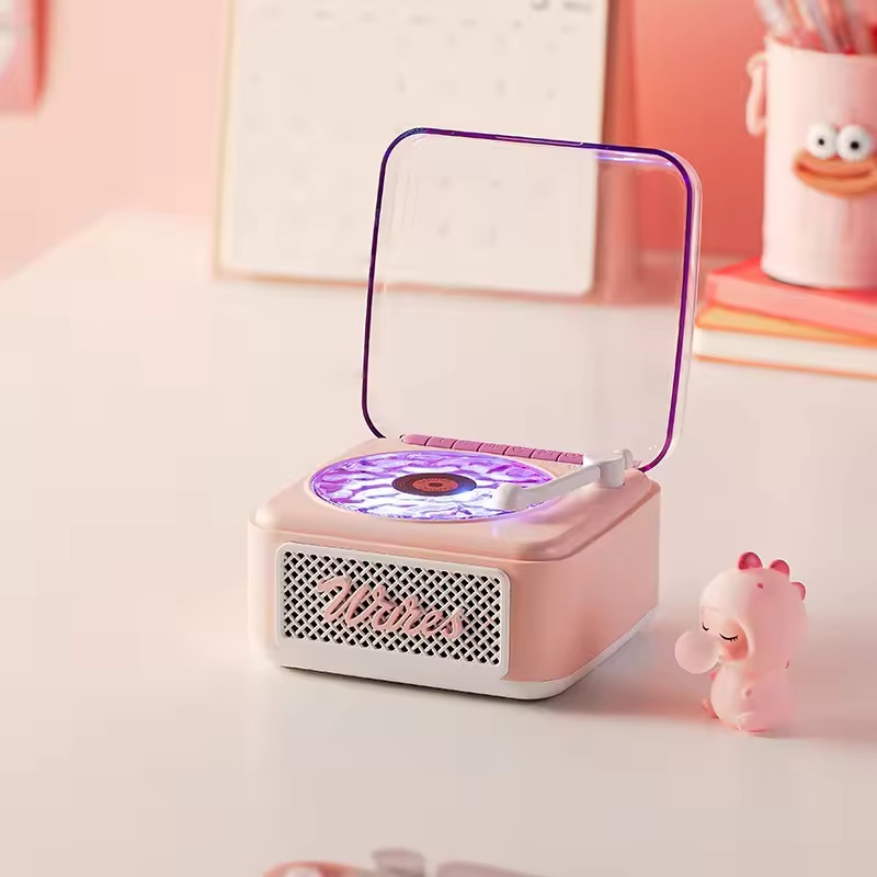 Ruído Branco Alto-Falante Bluetooth Mini Retro Portátil Vintage Sleep Aid Sem Fio Estéreo Luz Ambiente subwoofer