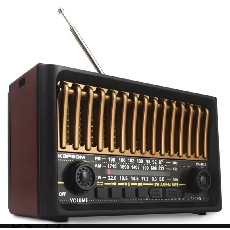 Rádio Retro Vintage idoso Am Fm Bluetooth Recarregável Com Usb Tf Cor Marrom-esCuro110V/220V