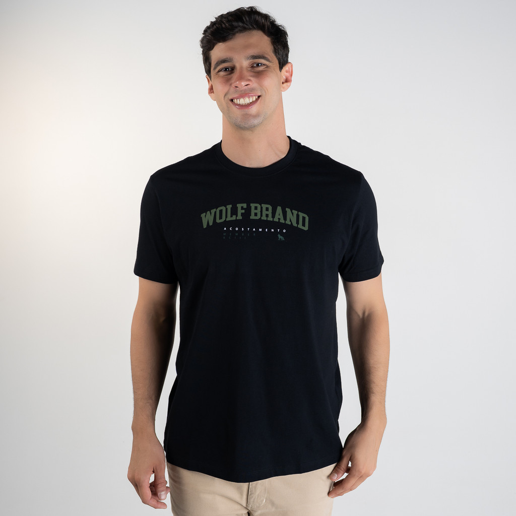 Camiseta Acostamento Brand Wolf Preta