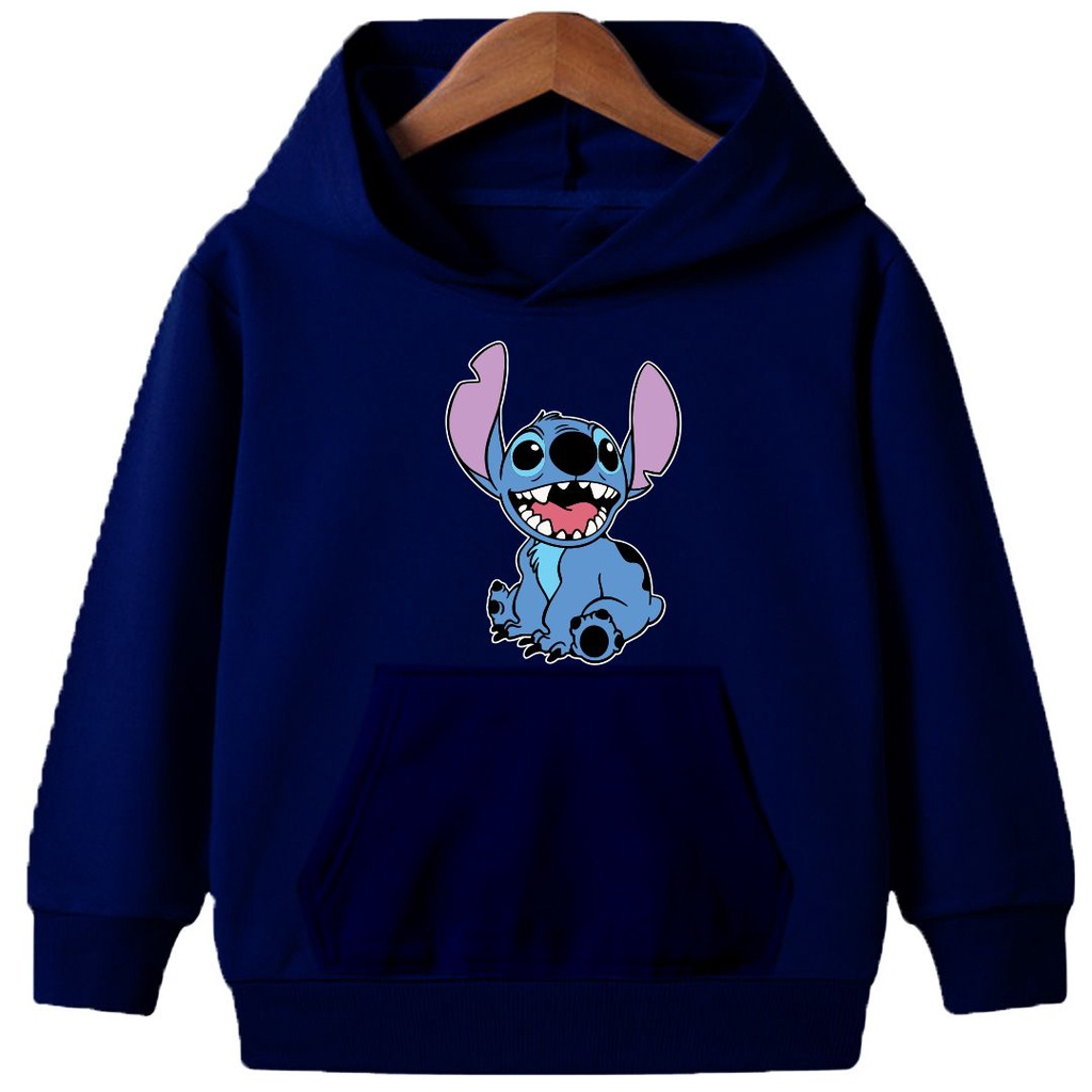 Moletom Kids Alta Qualidade Infantil Stitch Sentado Animação  Lazer Jogo Menino Menina Shopping Envio Rápido