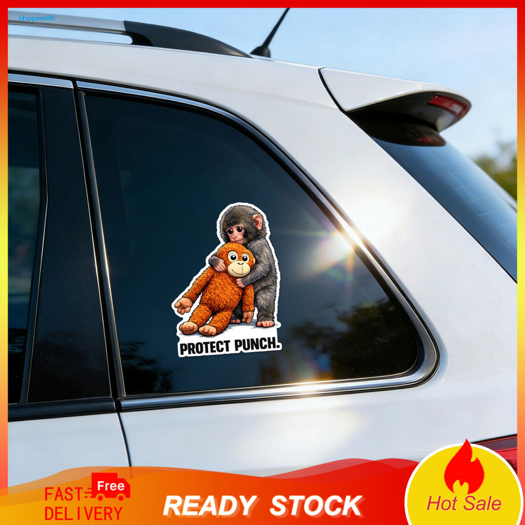 Nursery Wall Stickers Unique Decals Protect Punch the Monkey Cute Vinyl Decal Sticker for Car Laptop Easy Apply/remove A