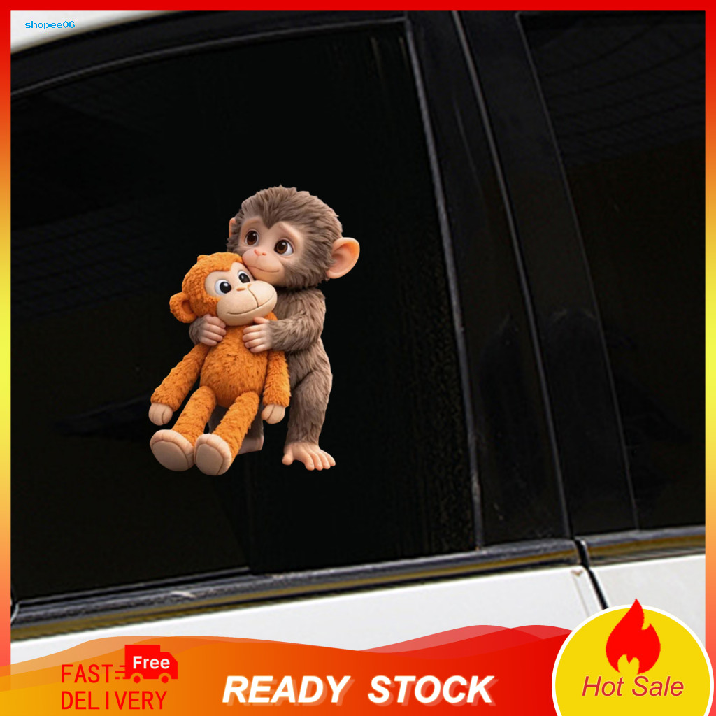 Durable Car Decal Monkey Punch Sticker Waterproof Scratch-resistant for Laptop Water Bottle Phone Case Travel and Window