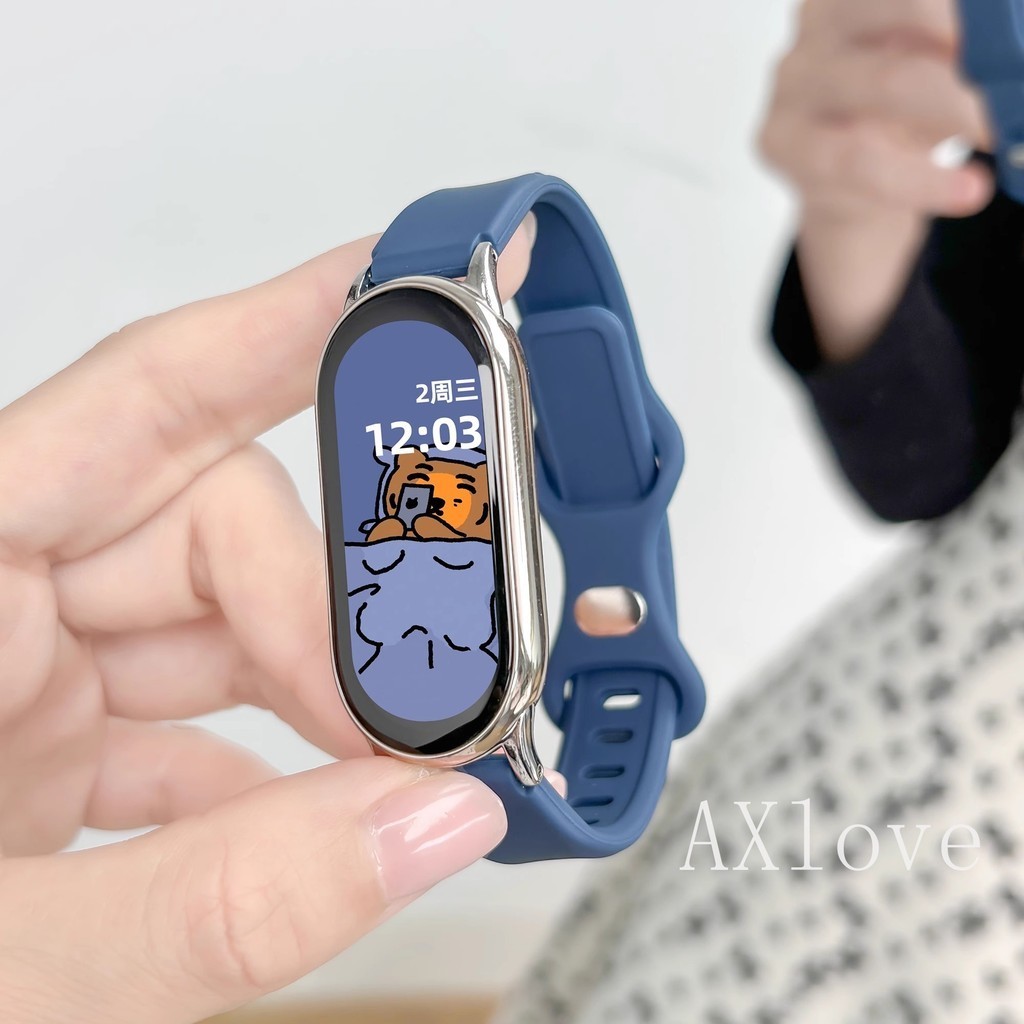 Popular Pulseira De Silicone Macio Para Mi Band 10 9 8 Xiaomi 8 NFC Esporte Cinto Substituição Smartwatch