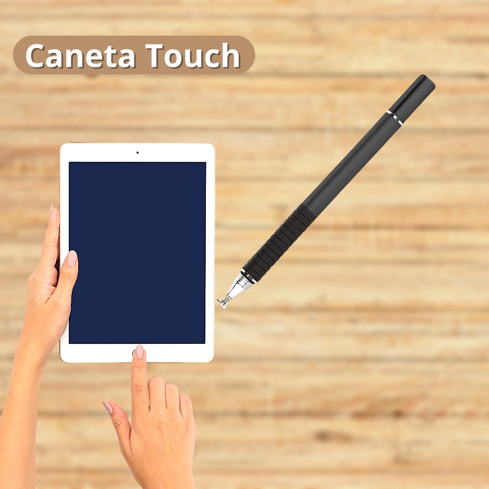 Caneta Touch Ponta Dupla Para Tablets Smartphones Telas Sensíveis Ao Toque - POPULAR