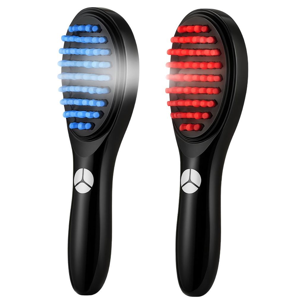 Escova 4 em 1 Massageadora C/ LED e Laser Tratamento Capilar