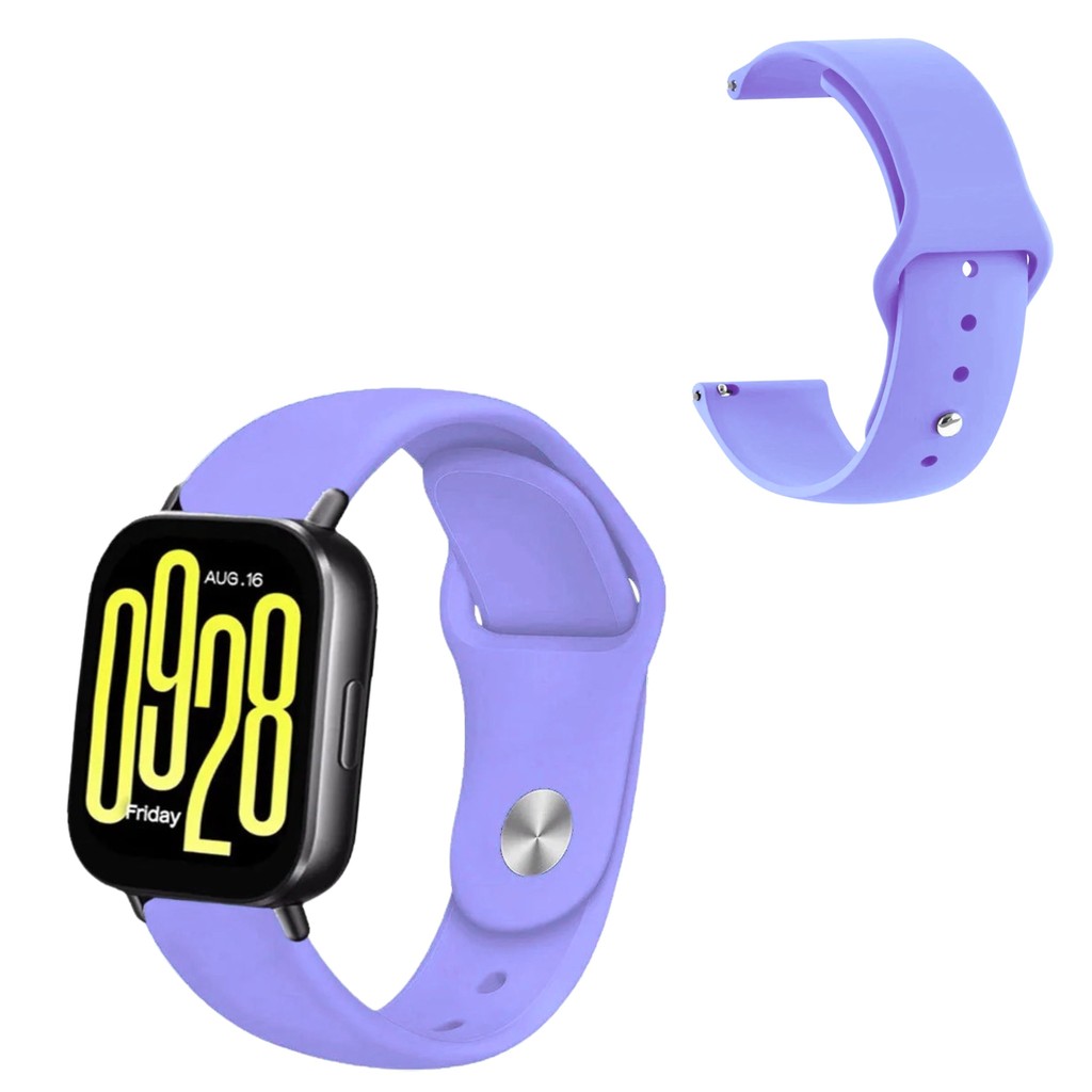 Pulseira silicone lisa 22mm para redmi watch 5 active / lite