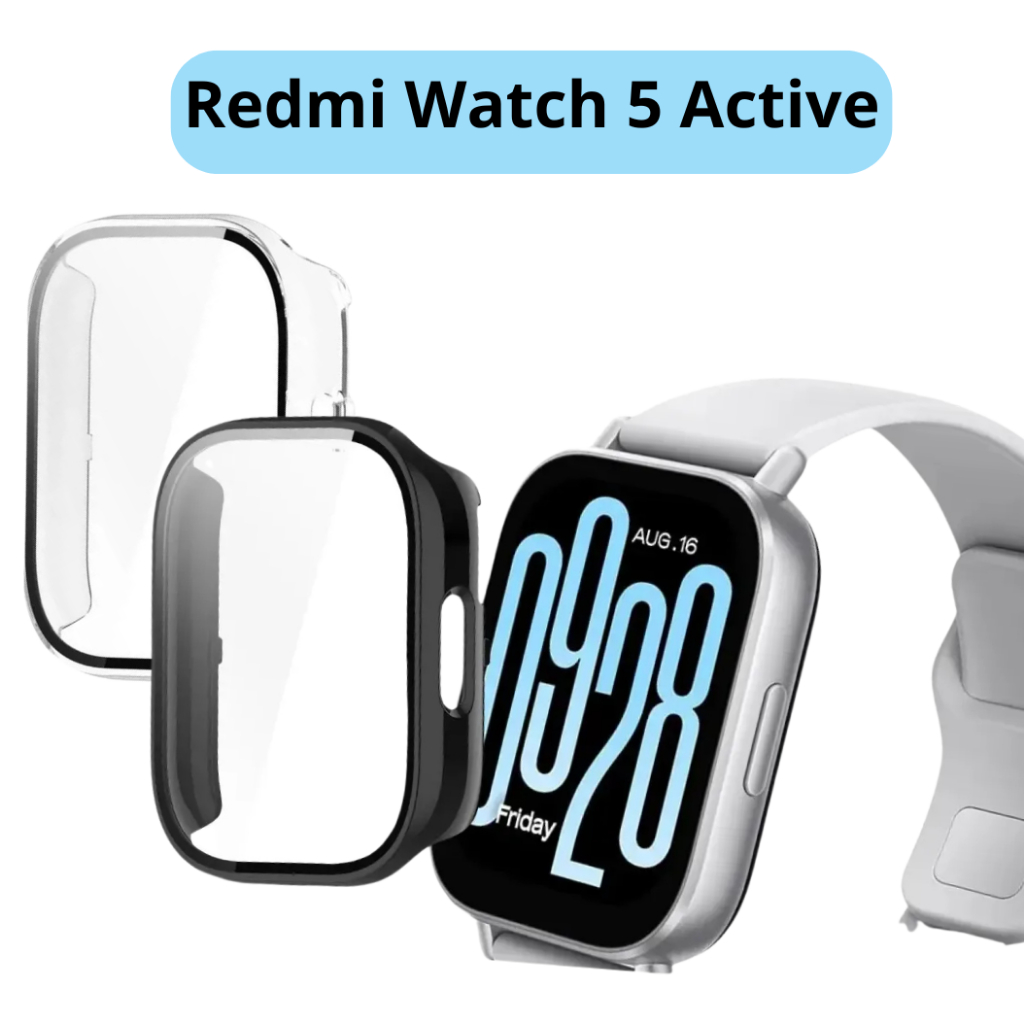 Capa Case Com Película Embutida Para Xiaomi Redmi Watch 5 Active Pega Tela Toda