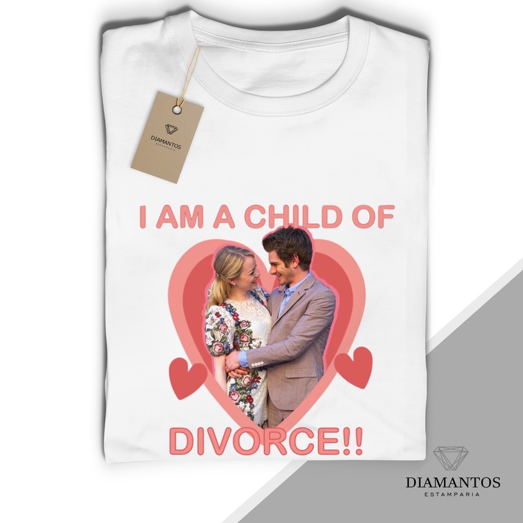 Camiseta Emma e Andrew I Am A Child Of Divorce MALHA COM ELASTANO