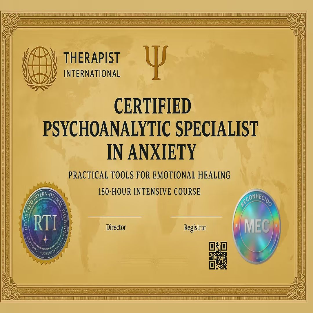 ⚠️ ULTIMA DIA! ⚠️ Formação Especialização em Ansiedade - Psicanalista + Livro AMAZON + Registro Profissional + Crachá Digital + Mapas Mentais + Cartilhas + Resumos +Exercícios + Práticas