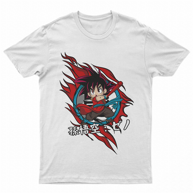 Camiseta Camisa Algodão unissex anime Dragon Ball Goku Child - BRANCA