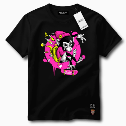 Camiseta Masculina Com Estampa Zombie Monkey Tecido Premium 100% Algodão